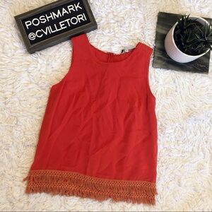 REVOLVE Amanda Uprichard Silk Fringe Tank S P